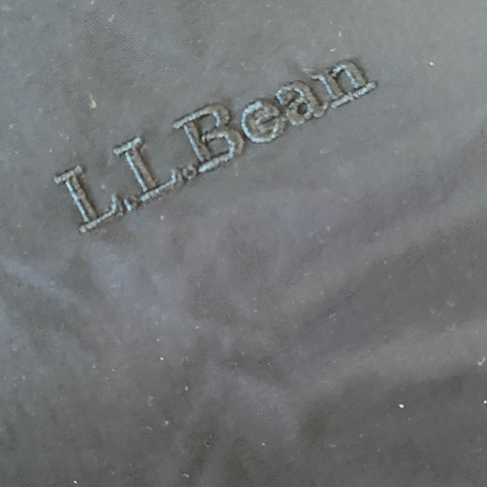 L.L. Bean men’s Navy Jacket with Checkered flannal Collar bomber windbreaker XL - Picture 4 of 8